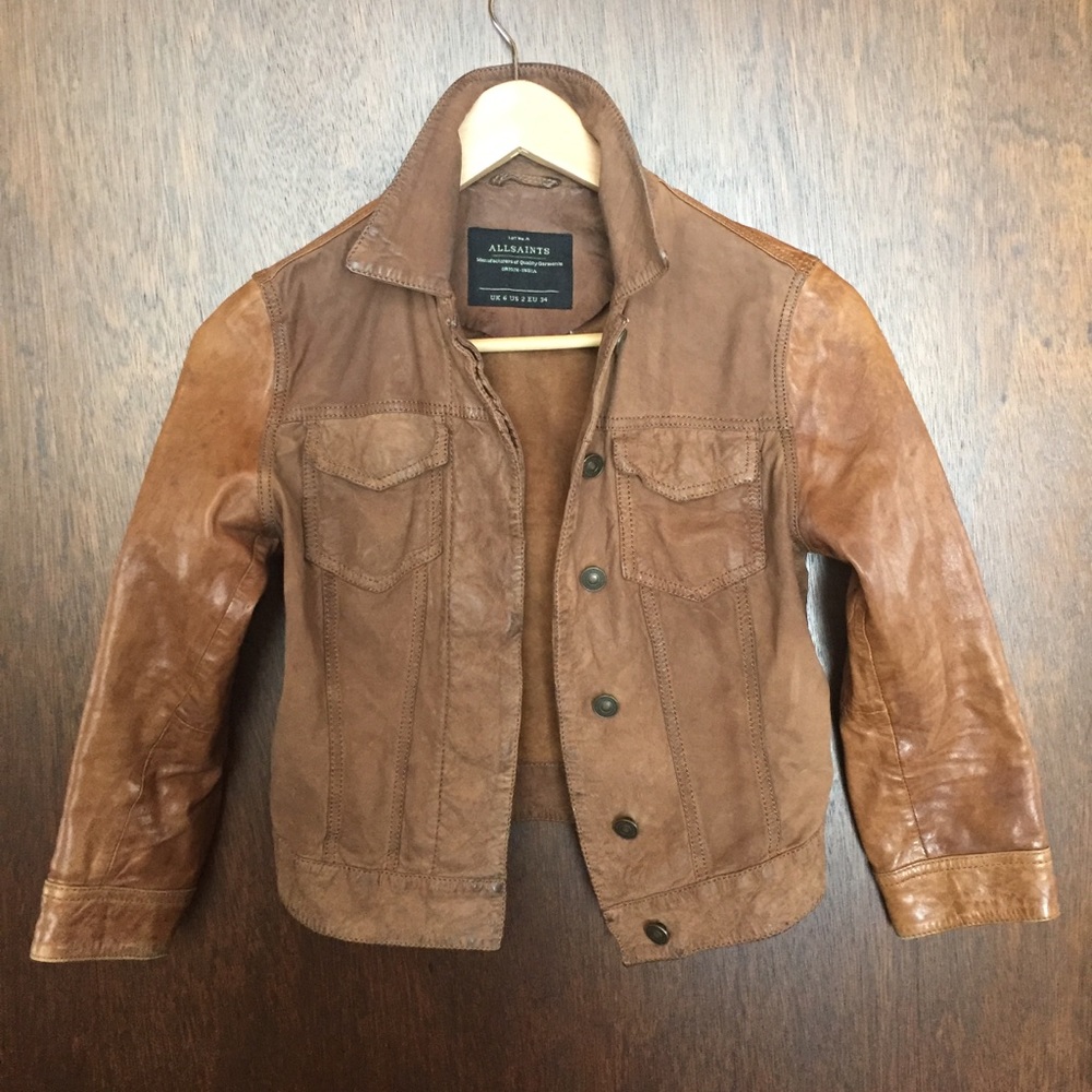 All Saints Leather Coat